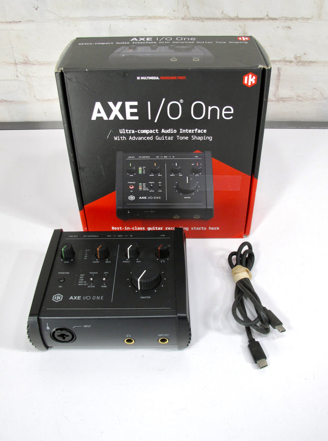 IK Multimedia AXE I/O ONE USB Audio Interface, Z-TONE Input for Guitar/Bass