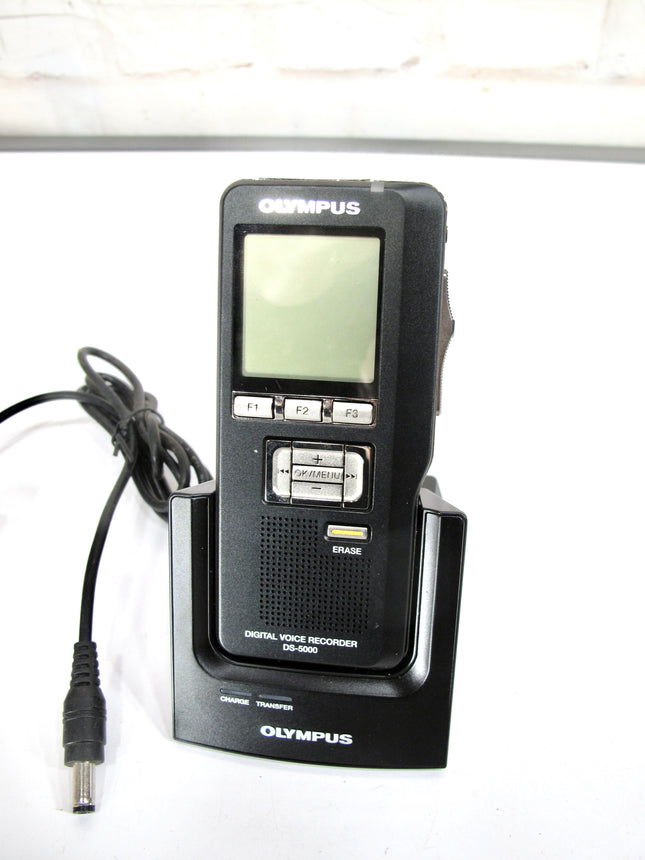 Olympus DS-5000 Digital SD Card Voice Recorder w/ Charging CR10 Cradle