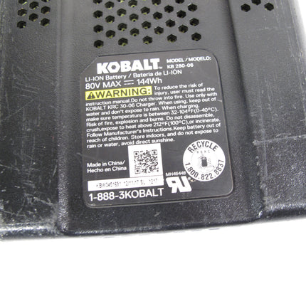 Kobalt KB280-06 80V Max Lithium Ion 2.0AH Power Tool Battery