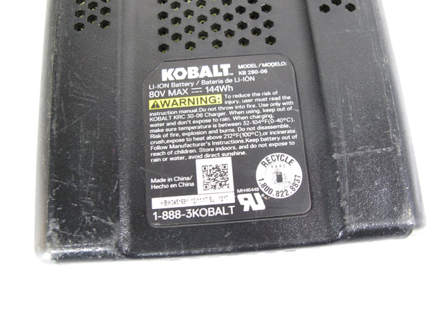 Kobalt KB280-06 80V Max Lithium Ion 2.0AH Power Tool Battery