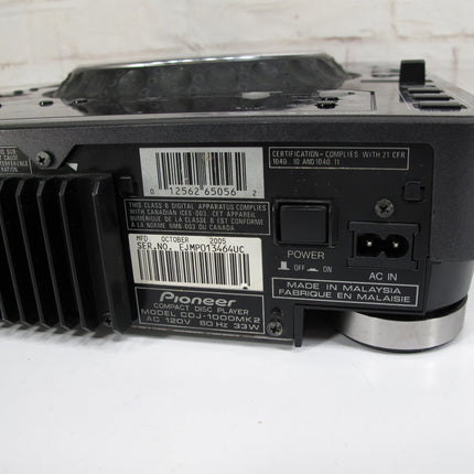 Pioneer DJ CDJ-1000 MK2 Digital DJ CD Player Turntable Deck