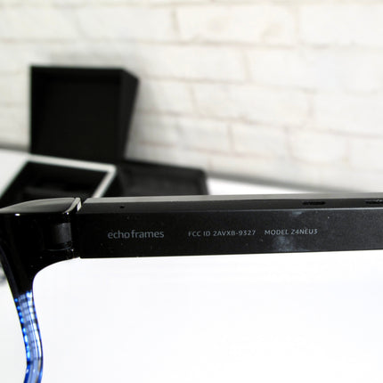 AMAZON Echo Frames 2nd Gen Smart Glasses - Black With Blue Accents Model Z4NEU3