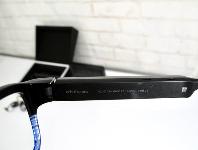 AMAZON Echo Frames 2nd Gen Smart Glasses - Black With Blue Accents Model Z4NEU3