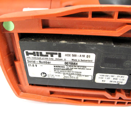 HILTI HDE 500-22 Cordless Adhesive & Epoxy  Dispenser Gun