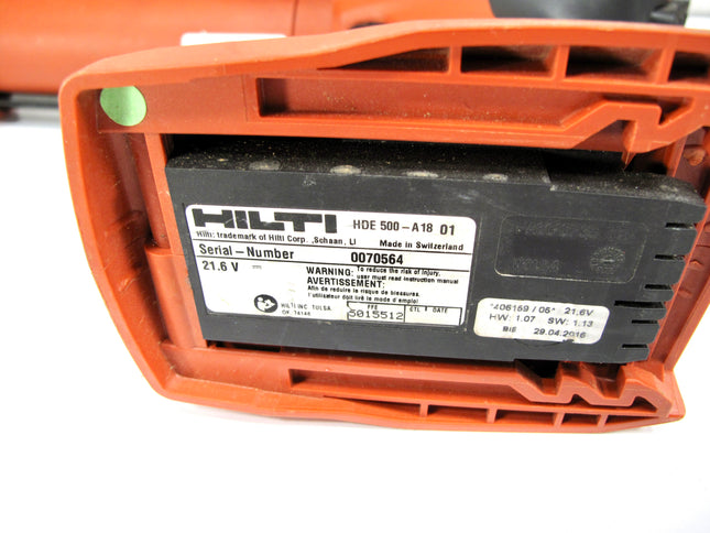 HILTI HDE 500-22 Cordless Adhesive & Epoxy  Dispenser Gun