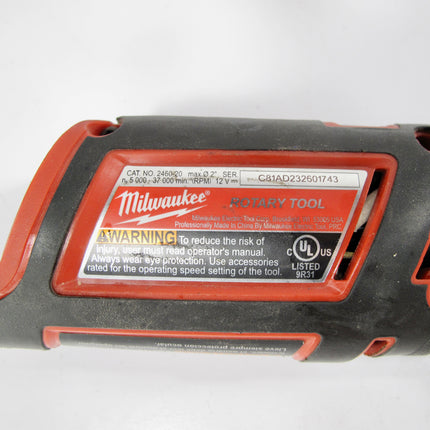 Milwaukee 2460-20 M12 12V Lithium-Ion Cordless 1/8" Collet Rotary Tool