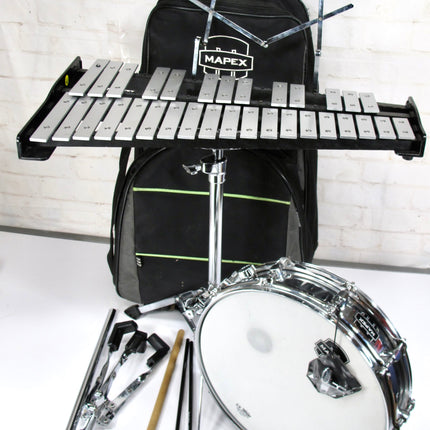 Mapex MCK1432DP Student Backpack Snare Drum/Bell Kit With Rolling Case