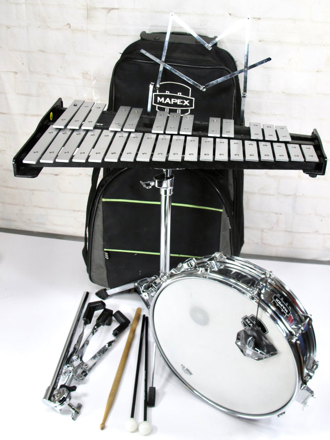 Mapex MCK1432DP Student Backpack Snare Drum/Bell Kit With Rolling Case