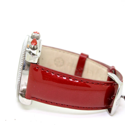 Michele Sport Sail Ladies Chronograph Leather Strap Watch MW01C00D9001