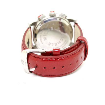 Michele Sport Sail Ladies Chronograph Leather Strap Watch MW01C00D9001
