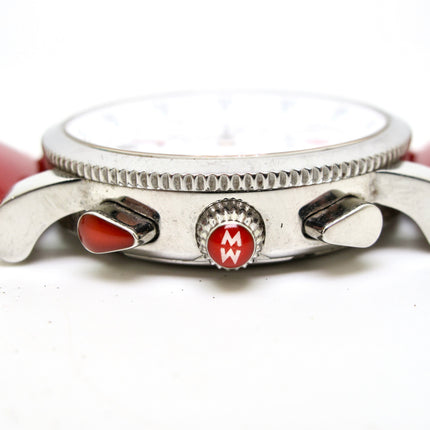 Michele Sport Sail Ladies Chronograph Leather Strap Watch MW01C00D9001