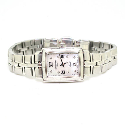 Raymond Weil Parsifal 9741-ST-00995  Ladies 8 Inch Mother of Pearl & Diamond Watch