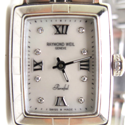 Raymond Weil Parsifal 9741-ST-00995  Ladies 8 Inch Mother of Pearl & Diamond Watch