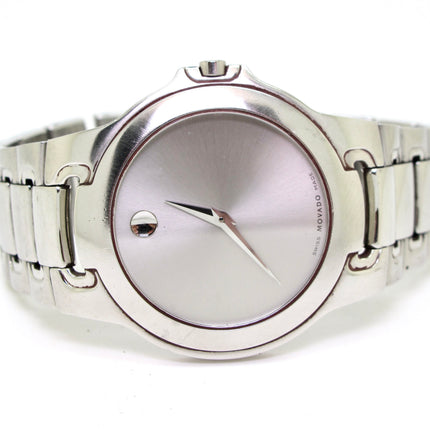 Movado Museum 84 G1 1898 7 Inch Stainless Quartz Watch