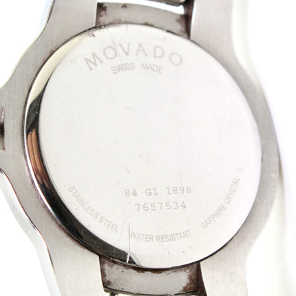 Movado Museum 84 G1 1898 7 Inch Stainless Quartz Watch