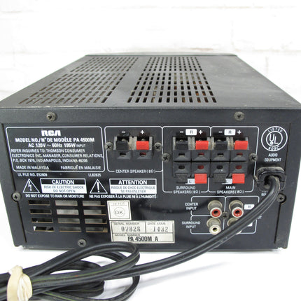 RCA Proformer PA-4500M 4 Channel Class A Home Theater Audio Amplifier