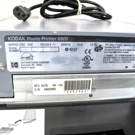 Kodak 6800 High Speed Dye  Sublimation Thermal Commercial Digital Photo Printer
