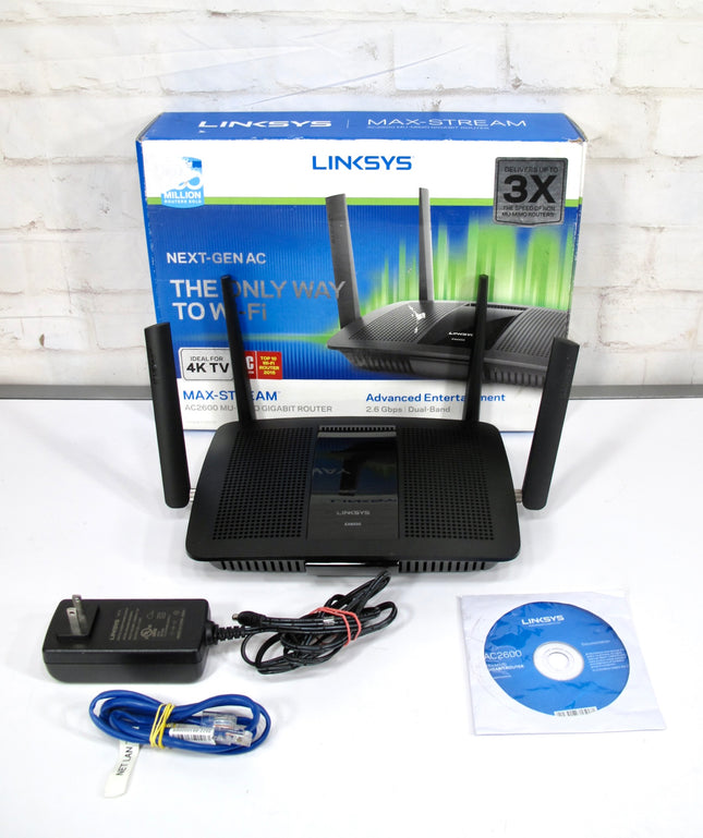 Linksys EA8500 WiFi Router AC2600 Max-Stream MU-MIMO Gigabit Dual-Band