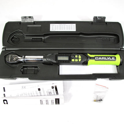 Carlyle CDTW38 3/8 Inch Drive Flex Head ft. lbs., in lbs., N-m kg-cm Digital Torque Wrench