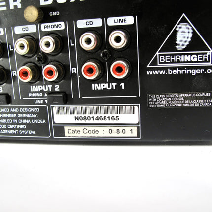 Behringer DJX700 Professional 5-Channel DJ Mixer with Multi-FX Processor