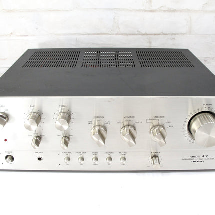 Onkyo Model A-7 1979/80 Silver Face Integrated Stereo Amplifier Japan 68 WPC @ 8Ω