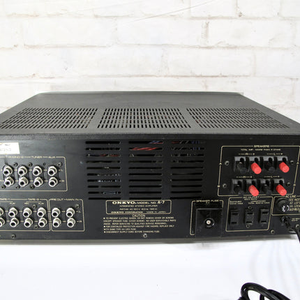 Onkyo Model A-7 1979/80 Silver Face Integrated Stereo Amplifier Japan 68 WPC @ 8Ω