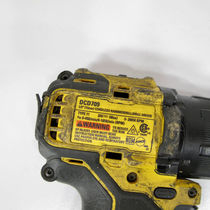 Dewalt DCD709 20V MAX Brushless 1/2-in Compact Cordless Hammer Drill Driver/