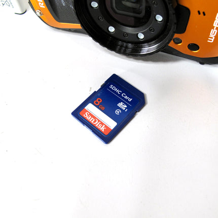 Ricoh WG-80 Orange Waterproof Digital Camera Shockproof Freezeproof Crushproof