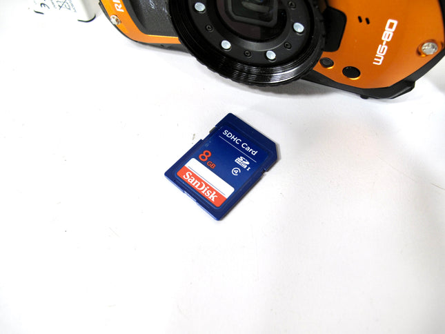 Ricoh WG-80 Orange Waterproof Digital Camera Shockproof Freezeproof Crushproof