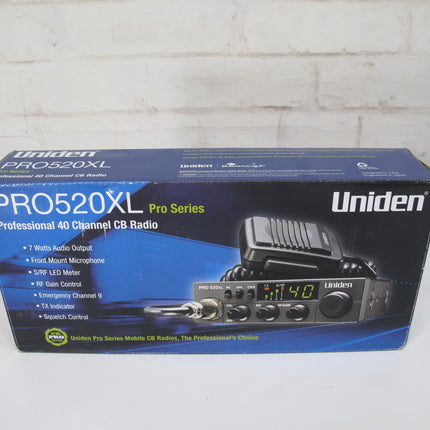 Uniden Pro PRO520XL Compact CB Radio 40Channel ANL/PA Switch 7W Audio Out