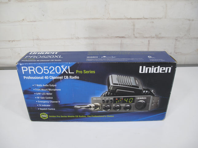 Uniden Pro PRO520XL Compact CB Radio 40Channel ANL/PA Switch 7W Audio Out