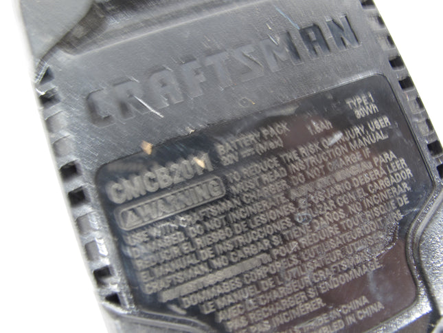 Craftsman CMCB2011 V20 20 VOLT Lithium ION Power Tool Battery 1.5AH