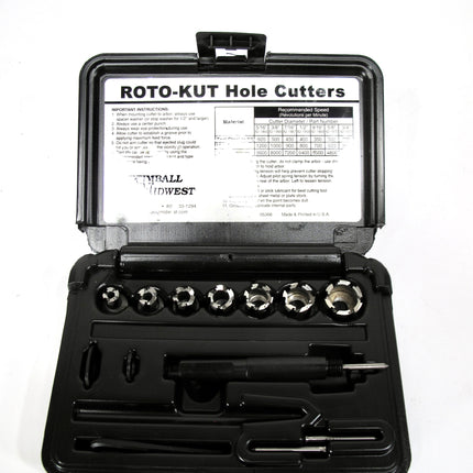 Kimball Midwest 82-1864 7 Piece Roto-Kut Hole Cutter Set (5/16" - 3/4")