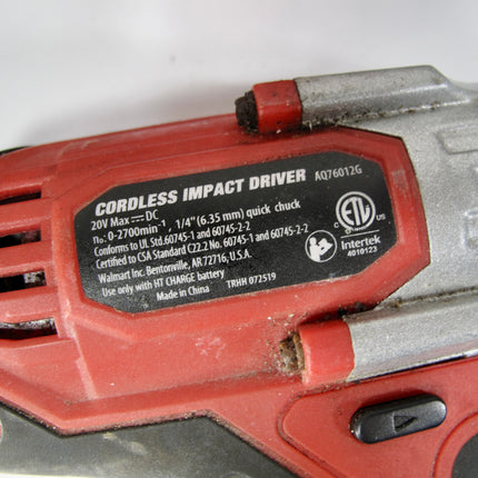 Hyper Tough AQ80023G 20V Reciprocating Saw & AQ76012G Li-Ion Cordless Impact Driver