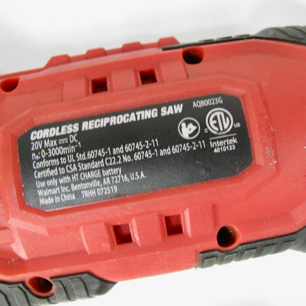 Hyper Tough AQ80023G 20V Reciprocating Saw & AQ76012G Li-Ion Cordless Impact Driver
