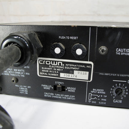 Crown Macro-Tech 2400 2-Channel 1000 Watt per Channel Power Amplifier