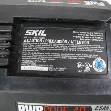 SKIL PWRCore BY8705-00 40V 2.5 Ah 1-Pack Lithium Ion Battery