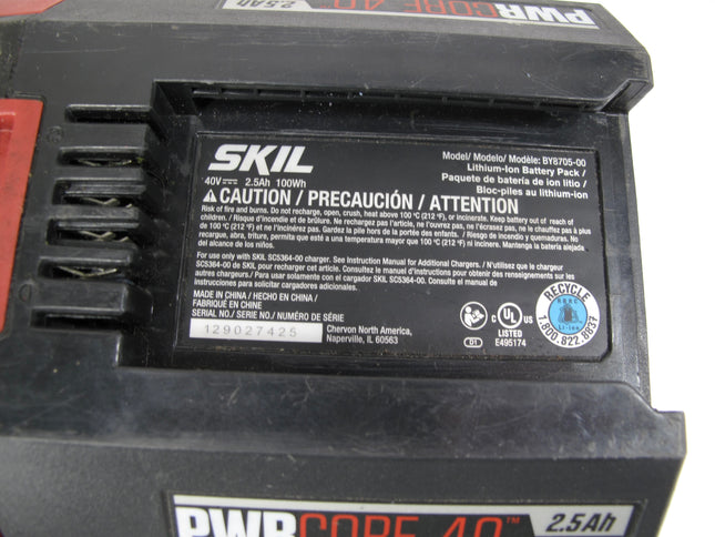 SKIL PWRCore BY8705-00 40V 2.5 Ah 1-Pack Lithium Ion Battery