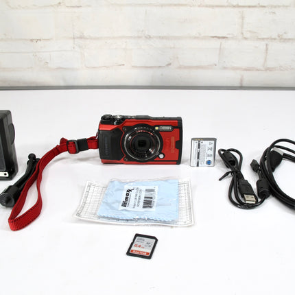 Olympus Tough TG-5 4K  Red WiFi GPS + Waterproof Shockproof Digital Camera w/ 64GB
