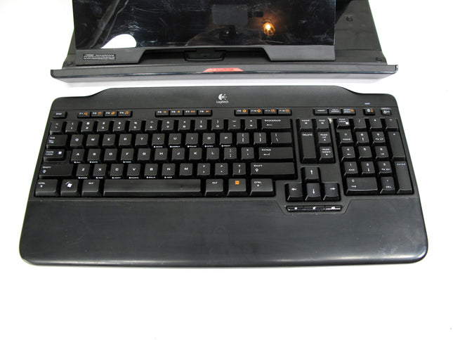 Logitech Alto Cordless Notebook Stand with Cordless Keyboard and USB Hub - Black