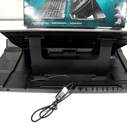 Logitech Alto Cordless Notebook Stand with Cordless Keyboard and USB Hub - Black