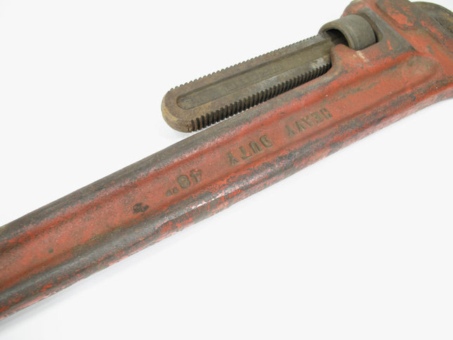 Proto 848HD Heavy-Duty Pipe Wrench, 6 in Opening, 48 in OAL Floating Hook Jaw