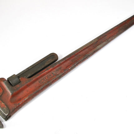 Proto 848HD Heavy-Duty Pipe Wrench, 6 in Opening, 48 in OAL Floating Hook Jaw