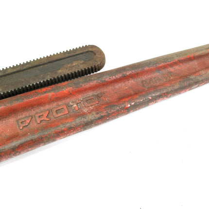 Proto 848HD Heavy-Duty Pipe Wrench, 6 in Opening, 48 in OAL Floating Hook Jaw