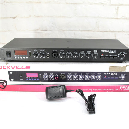 Rockville PPA50 Preamp Pro 1U Pre-Amplifier with Bluetooth/USB/Computer Interface