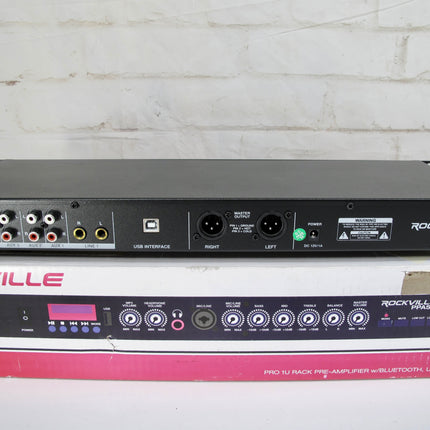 Rockville PPA50 Preamp Pro 1U Pre-Amplifier with Bluetooth/USB/Computer Interface