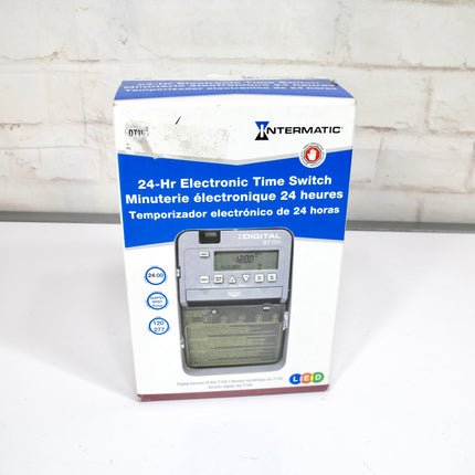 Intermatic DT104 2-Circuit 20 Amp 24 Hour Indoor Digital Timer w/ Battery Backup