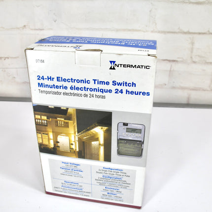 Intermatic DT104 2-Circuit 20 Amp 24 Hour Indoor Digital Timer w/ Battery Backup