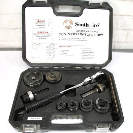 Southwire MPR-01SD Max Punch Ratchet Set Tool Kit in case Complete 1/2" To 2"