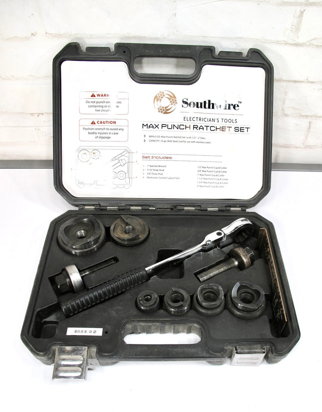 Southwire MPR-01SD Max Punch Ratchet Set Tool Kit in case Complete 1/2" To 2"